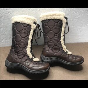 UGG Capstone Women's Waterproof Boots Brown Leather Genuine Sheepskin Size 6